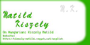 matild kiszely business card